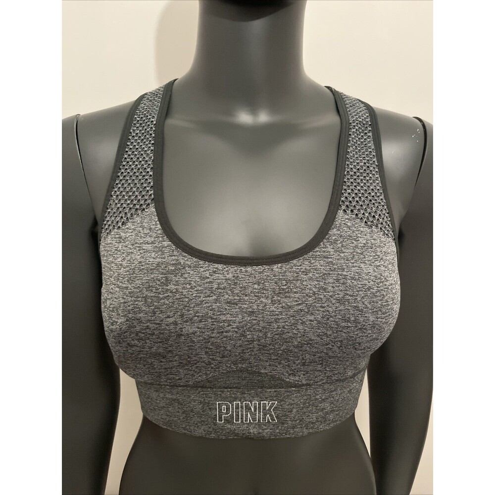 PINK SPORT‎ sport bra Size M Gray Mesh Racerback